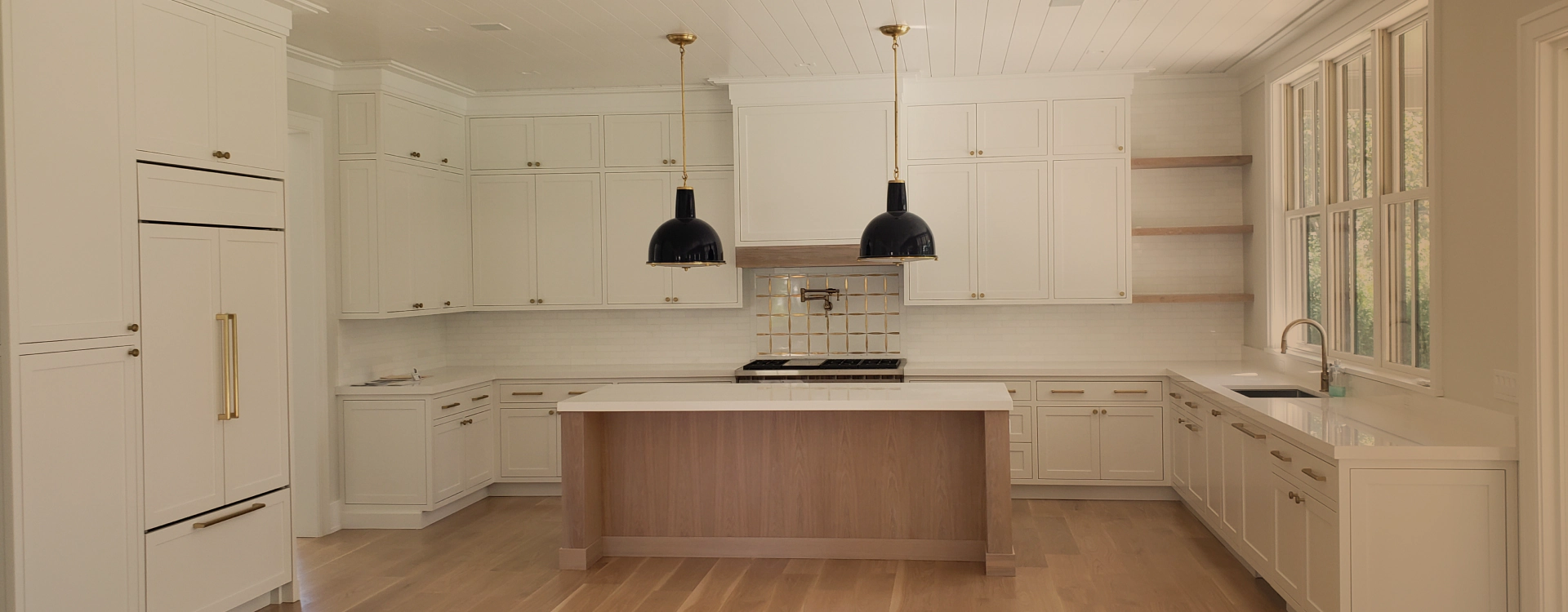 elegant kitchen area with countertop